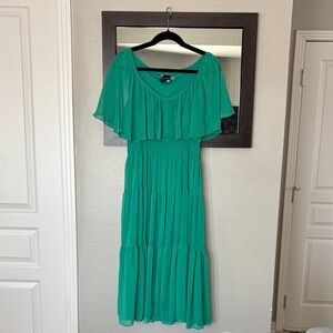 Madison Tara Empire Waist Flowy Green Women's Dress